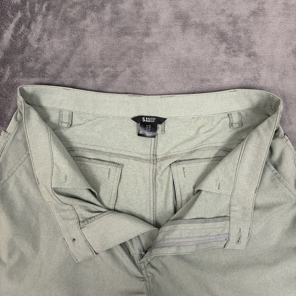 5.11 Tactical Shorts Mens 38 Green Performance Chino Hiking Polyester Blend - Picture 3 of 12